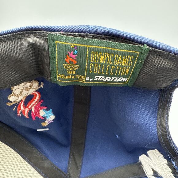 Vintage 1996 Starter Olympics Snapback Hat Atlanta USA Blue NWT - Picture 7 of 9